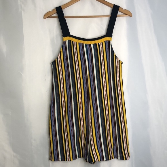 ZARA Woman’s Stripes Vertical Line Multicolored Romper Size S - Picture 2 of 10